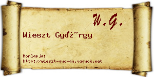 Wieszt György névjegykártya