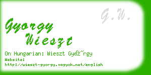 gyorgy wieszt business card